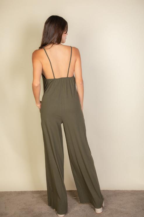 Elegant Wide Leg Spaghetti Strap Jumpsuit for Women