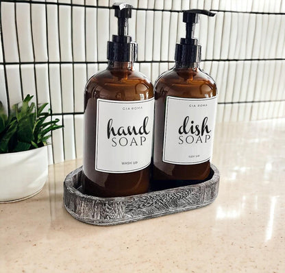 Rustic Wooden Tray – Minimal Neutral Decor