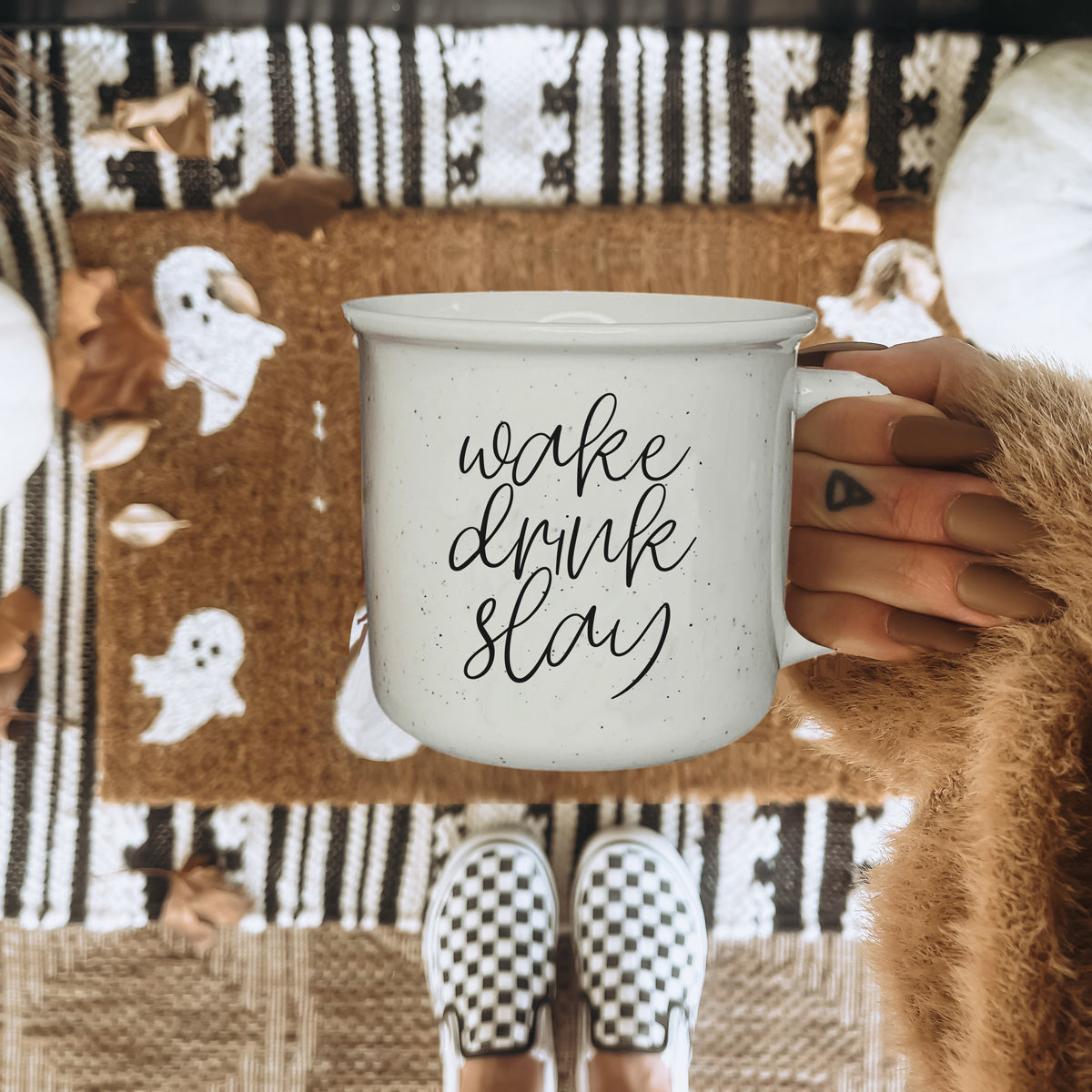 Wake · Drink · Slay Ceramic Mug – 14.5oz