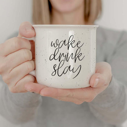 Wake · Drink · Slay Ceramic Mug – 14.5oz